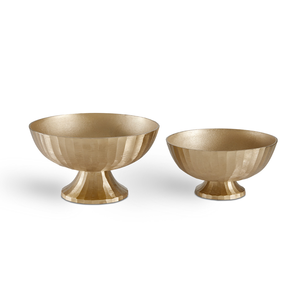 Decorative Bowls (Set of 2): Champagne Gold